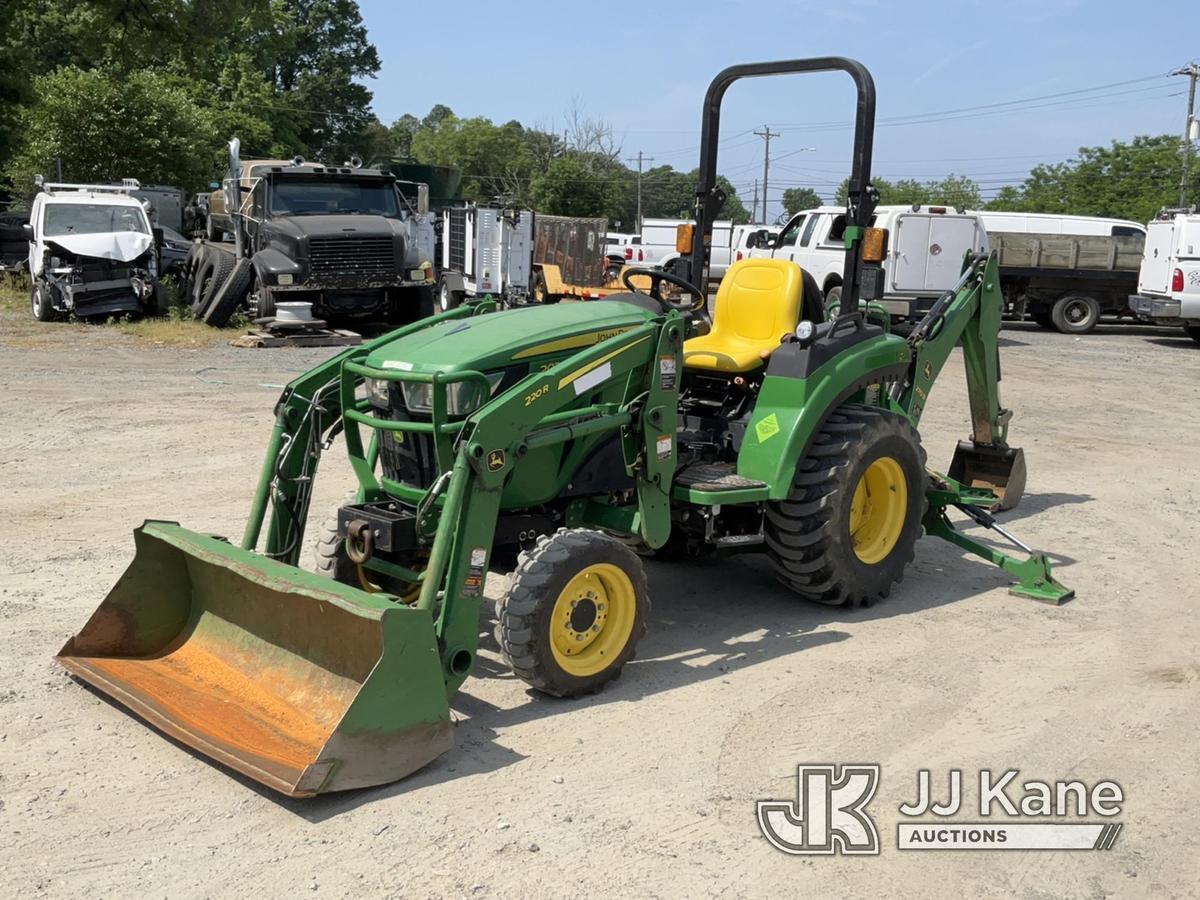 (Charlotte, NC) 2020 John Deere 2032R MFWD Mini Tractor Loader Backhoe Runs, Moves & Operates