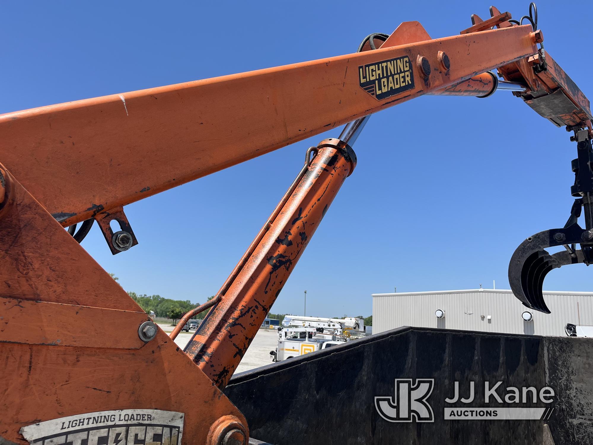 (Chester, VA) Petersen TL3, Grappleboom Crane mounted behind cab on 2015 Ford F750 Dump Debris Truck