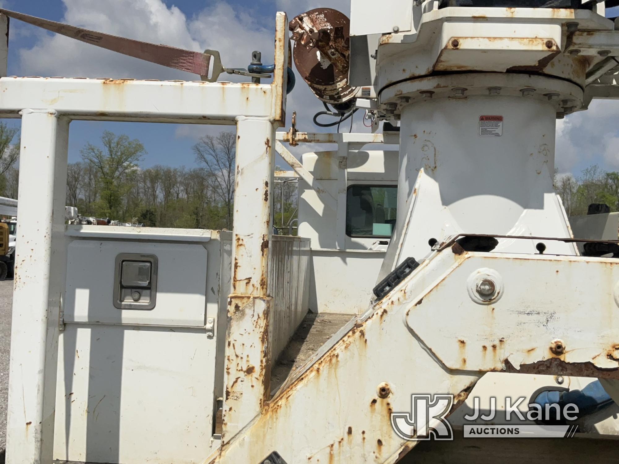 (Verona, KY) Altec DC47-TR, Digger Derrick rear mounted on 2017 Kenworth T300 Utility Truck Runs, Mo