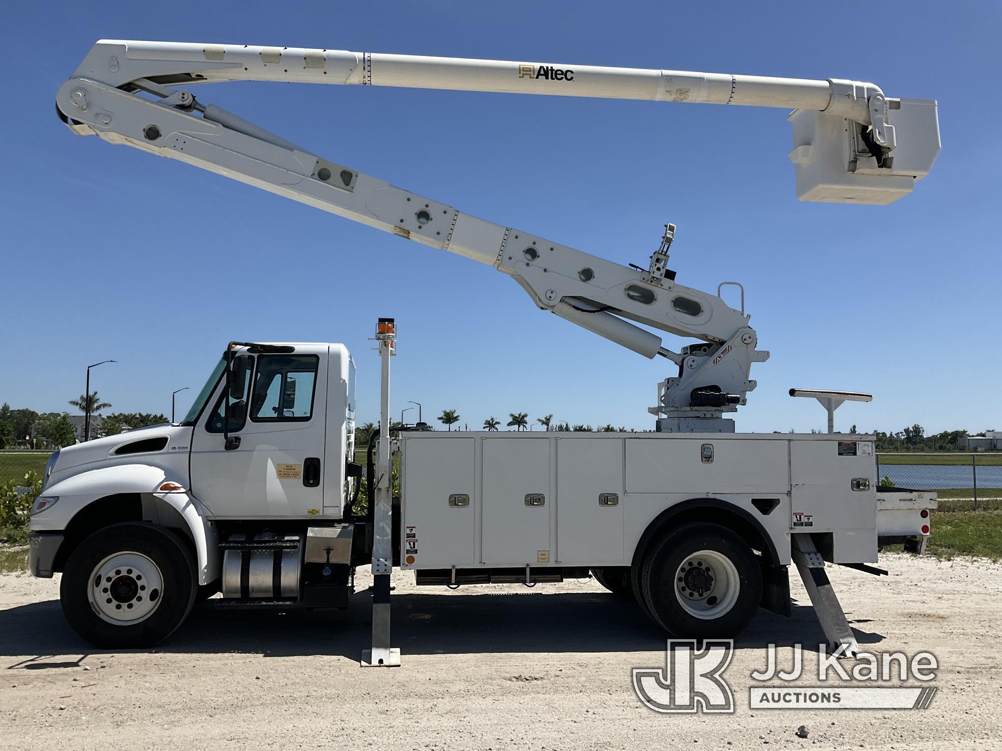 (Westlake, FL) Altec AA55, Bucket Truck rear mounted on 2016 International 4300 Utility Truck Runs,