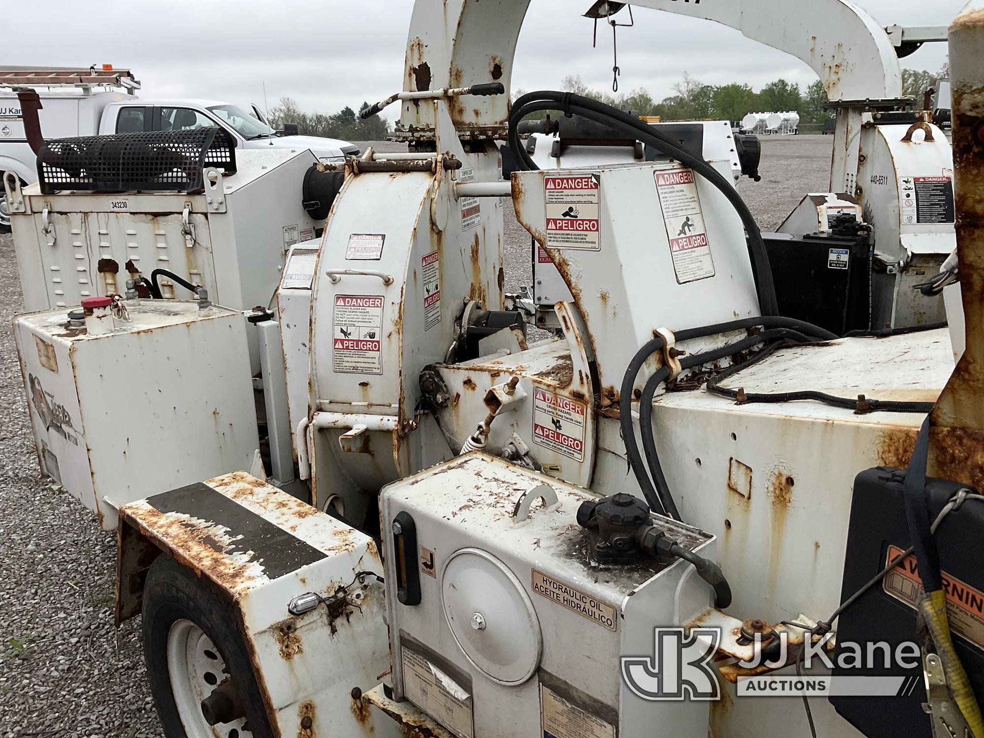 (Verona, KY) 2016 Morbark M12D Chipper (12in Drum) Runs) (Not Operating, Clutch Noise, Rust Damage,