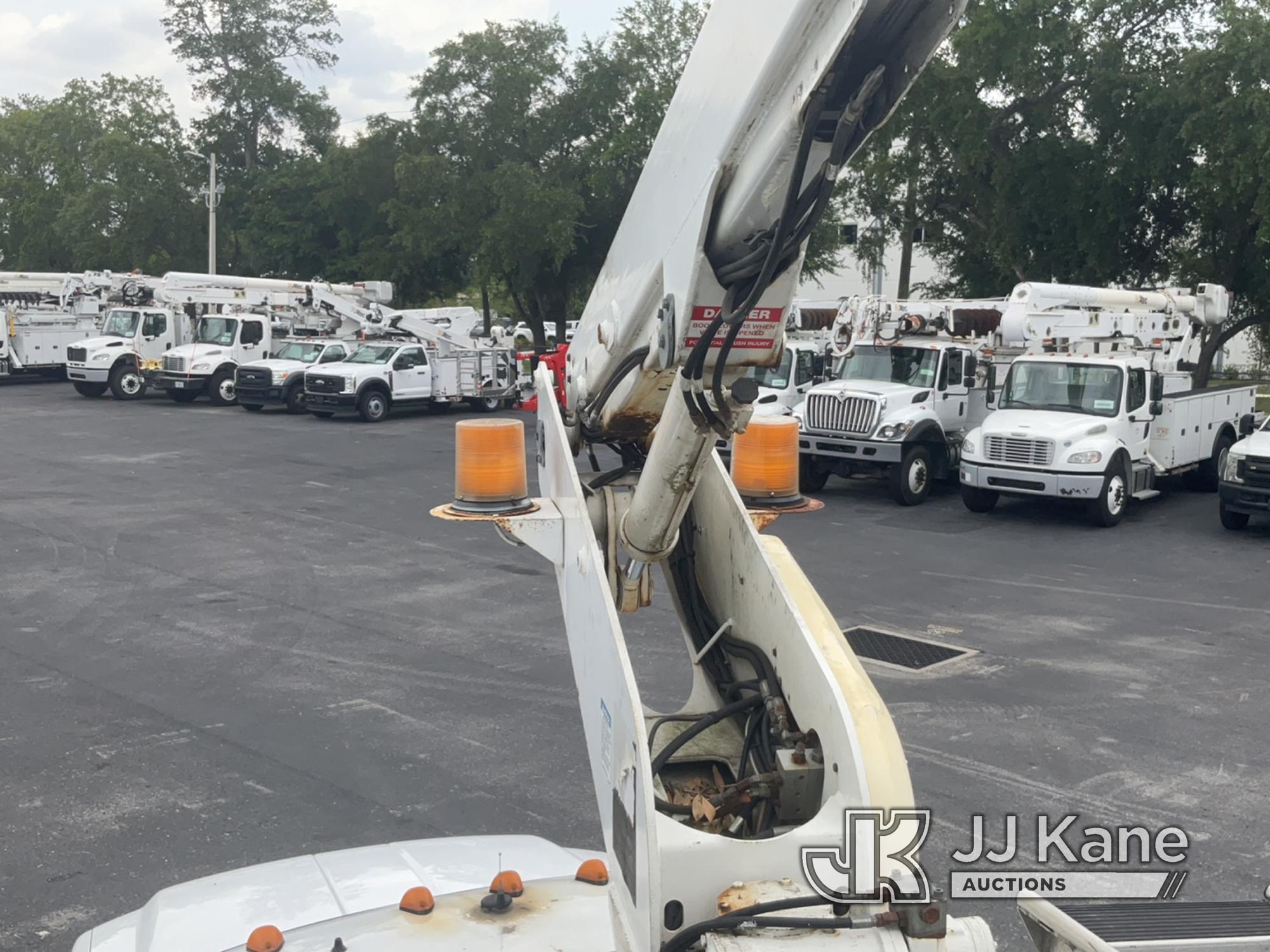 (Tampa, FL) Versalift TEL29N, Telescopic Non-Insulated Bucket Truck mounted behind cab on 2008 Ford