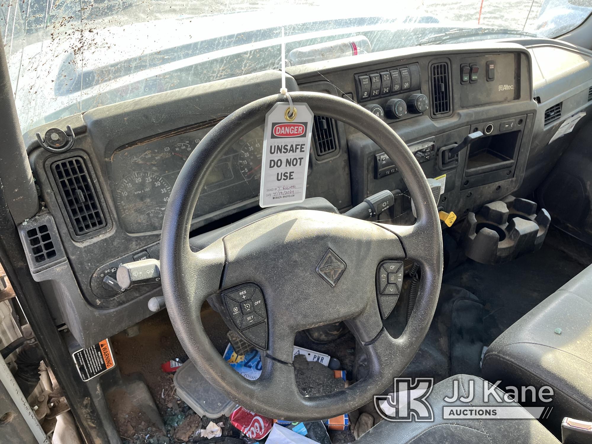 (Chester, VA) Altec DM47B-TR, Digger Derrick rear mounted on 2020 International HV507 4x4 Utility Tr