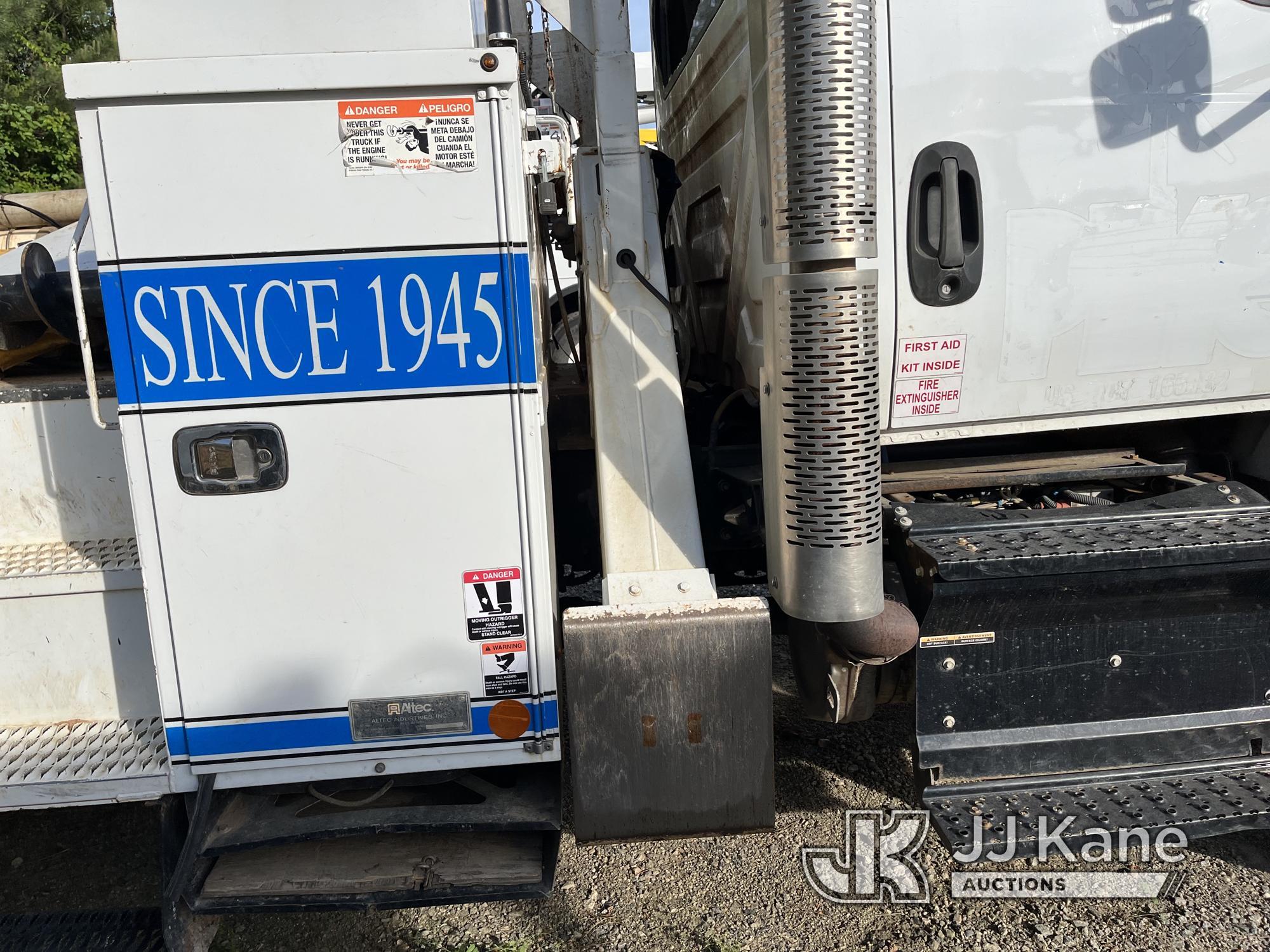 (Chester, VA) Altec DM47B-TR, Digger Derrick rear mounted on 2020 International HV507 4x4 Utility Tr