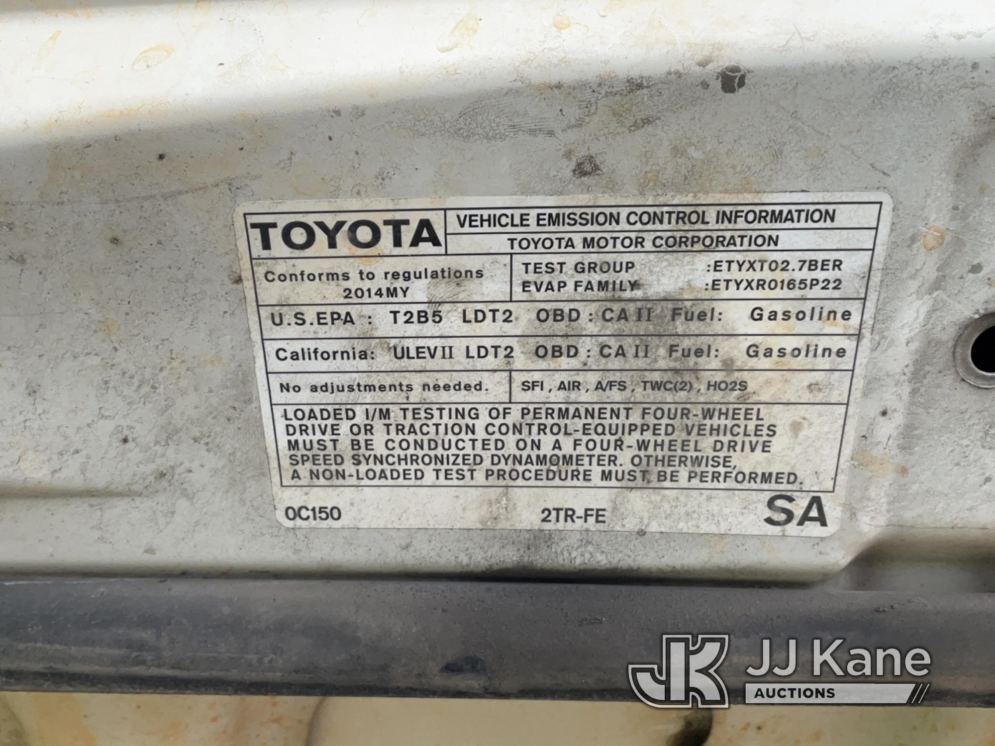 (Dixon, CA) 2014 Toyota Tacoma 4x4 Pickup Truck Runs & Moves