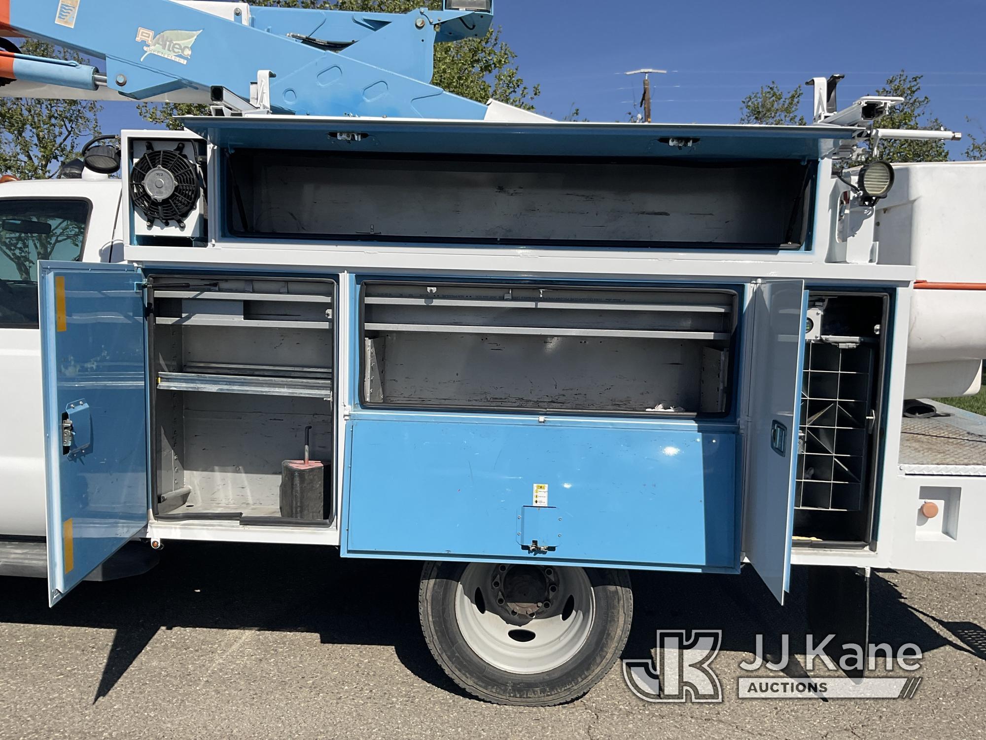 (Dixon, CA) Altec AT37-G, Articulating & Telescopic Bucket Truck mounted behind cab on 2011 Ford F55