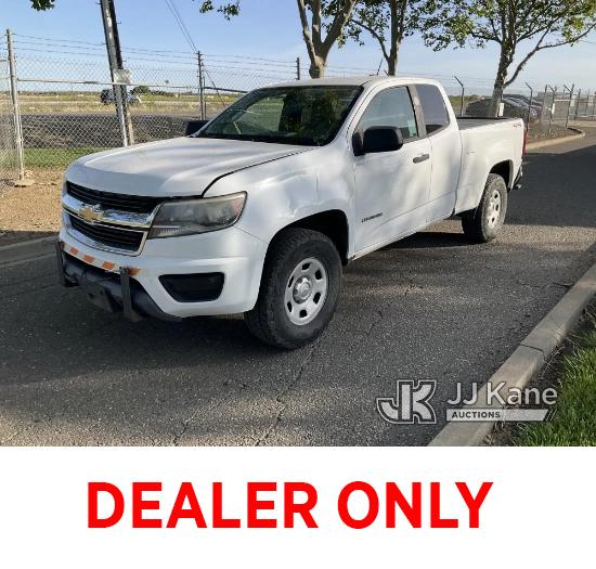 (Dixon, CA) 2016 Chevrolet Colorado 4x4 Extended-Cab Pickup Truck Runs & Moves) (Body Damage, Transm