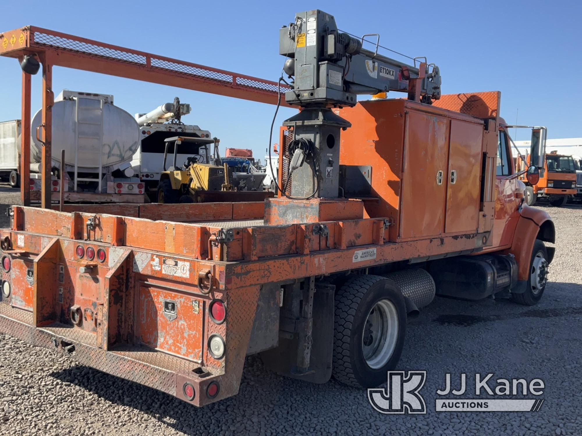 (Dixon, CA) 1999 International 4700 Mechanics Service Truck Runs & Moves) (Crane Operates