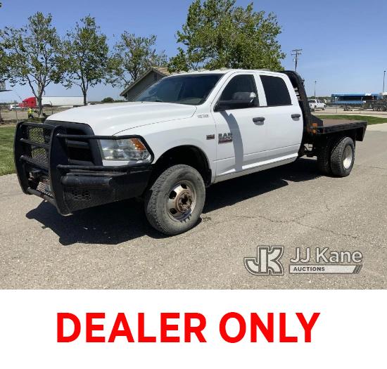 (Dixon, CA) 2017 RAM 3500 4x4 Flatbed Truck Runs & Moves) (Engine Ticking