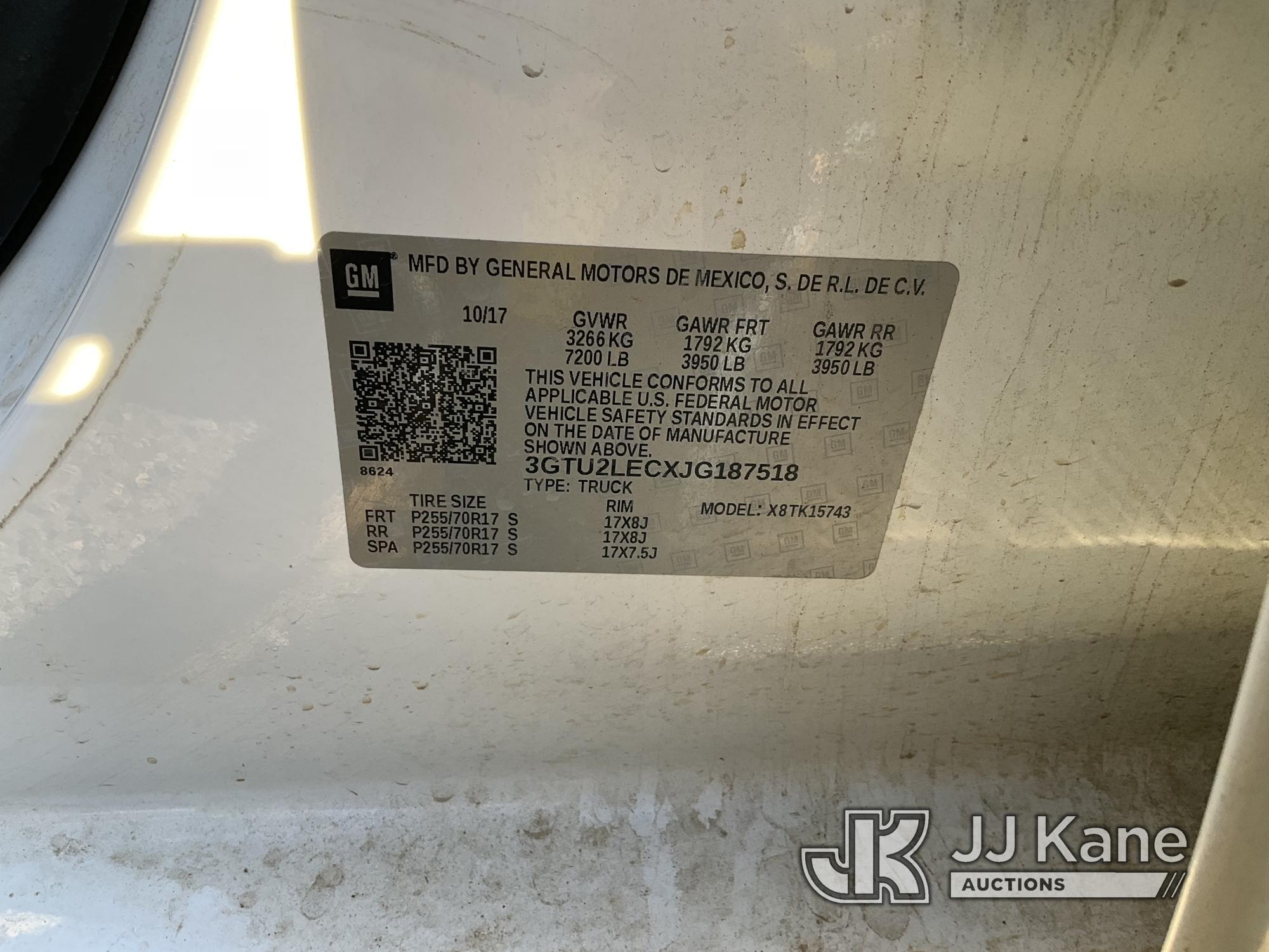 (Dixon, CA) 2018 GMC Sierra 1500 4x4 Crew-Cab Pickup Truck Runs & Moves) (Monitors, Tire Light Is On