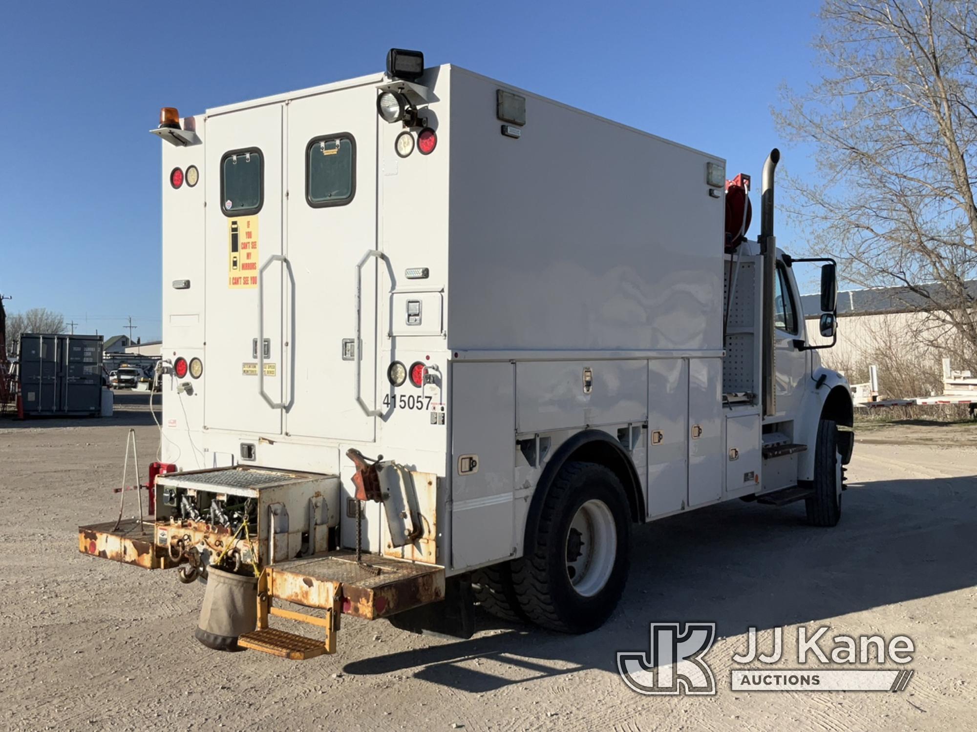 (Des Moines, IA) 2014 Freightliner M2 106 Air Compressor/Enclosed Utility Truck Runs, Moves, PTO and