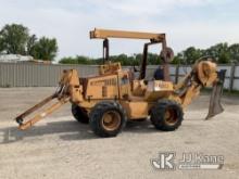 (South Beloit, IL) 1992 Case 660 Rubber Tired Vibratory Cable Plow Runs, Moves, Hydraulic Leak