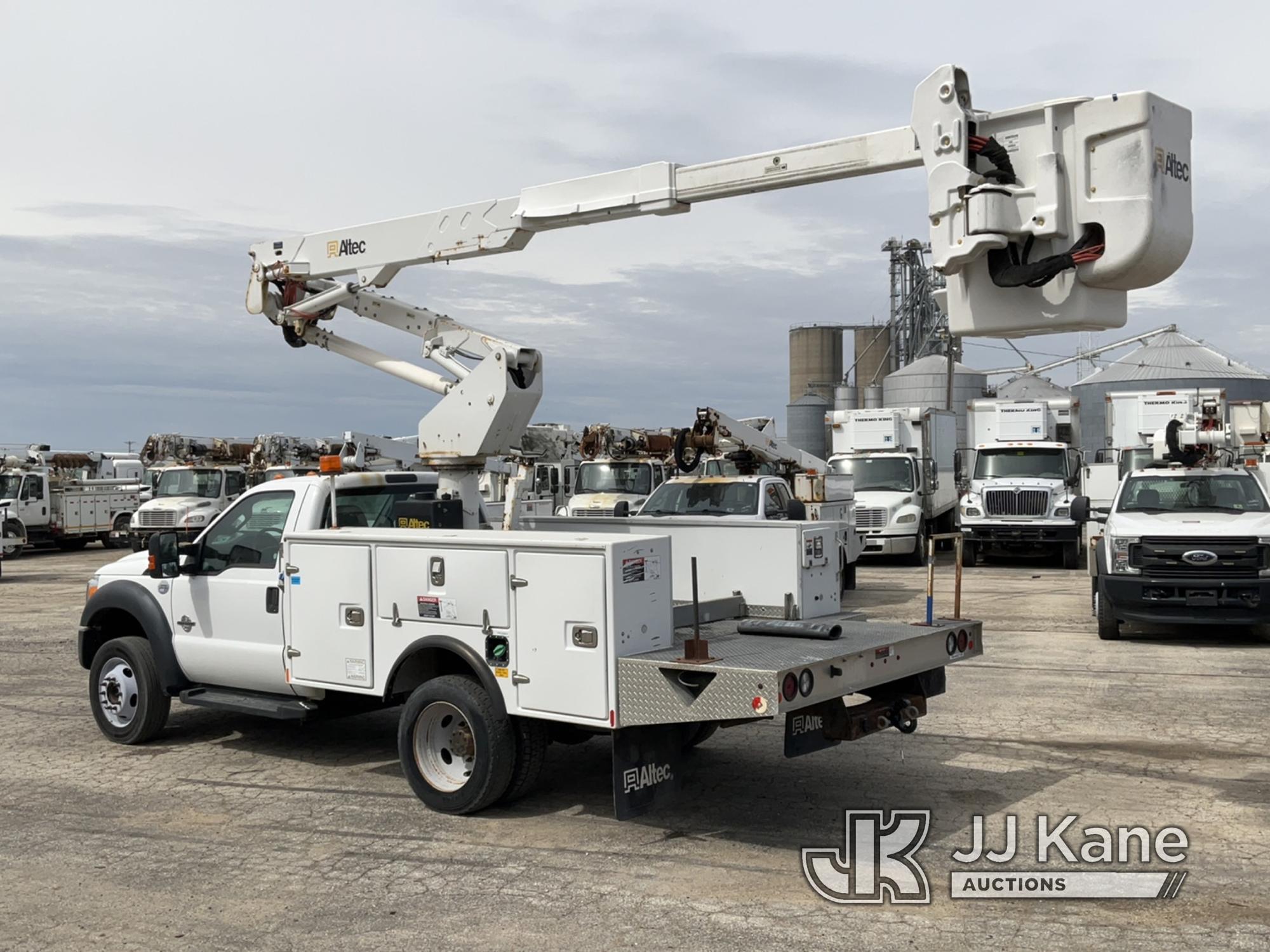 (South Beloit, IL) Altec AT37G, Articulating & Telescopic Bucket Truck mounted behind cab on 2016 Fo