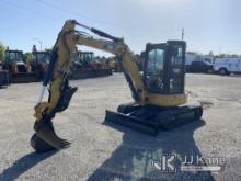 2017 Caterpillar 304E Mini Hydraulic Excavator Danella Unit) (Runs, Moves & Operates, Track Damage