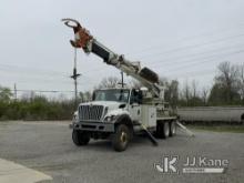 Telelect Commander 6060, Digger Derrick rear mounted on 2013 International 7400 6x6 Flatbed Truck Ru