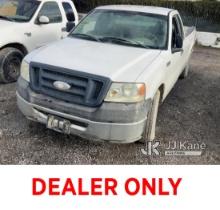 2008 Ford F150 Pickup Truck Runs & Moves, Bad Reverse Gear , ABS Light Is On, Broken Window