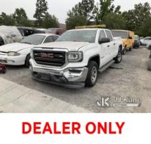 2017 GMC Sierra 1500 Crew-Cab Pickup Truck  Not Running, Has Body Damage, Bad Tires, Broken Drive Sh