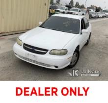 2000 Chevrolet Mailbu 4-Door Sedan Runs & Moves, Paint Damage, Airbag Light On