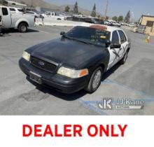 2009 Ford Crown Victoria Police Interceptor 4-Door Sedan Runs & Moves, Paint Damage, Interior Missin