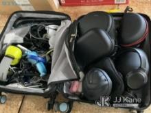 Suitcase w/Headphones & Electronics NOTE: This unit is being sold AS IS/WHERE IS via Timed Auction a