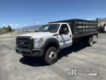 2016 Ford F550 Flatbed Truck Runs & Moves