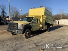 2014 Ford F550 4x4 Chipper Dump Truck Runs, Moves & Operates) (Lift Gate Will Not Go Down, E-Brake L