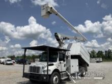 Altec LR7-60E70, Over-Center Elevator Bucket mounted behind cab on 2019 Freightliner M2 106 Chipper 