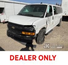 2019 Chevrolet Express LS 3500 Passenger Van Not Running. Wrecked) (Airbags Deployed. No Key.