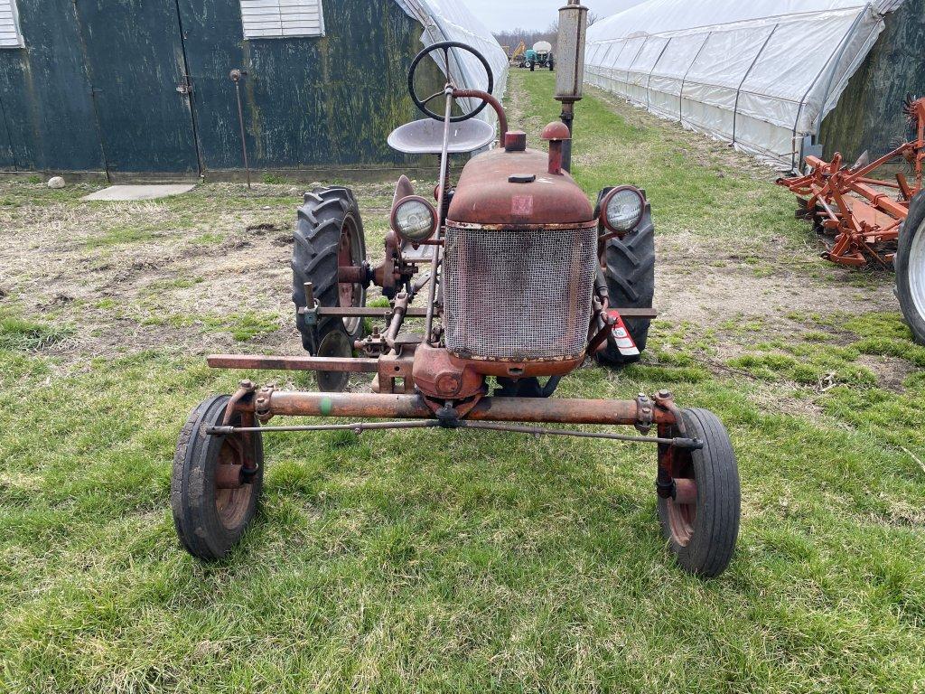 FARMALL MCCORMICK CUB TRACTOR, GAS ENGINE, PTO, WITH CULTIVATOR FRAME, 8-24 REAR TIRES, S/N: 178474