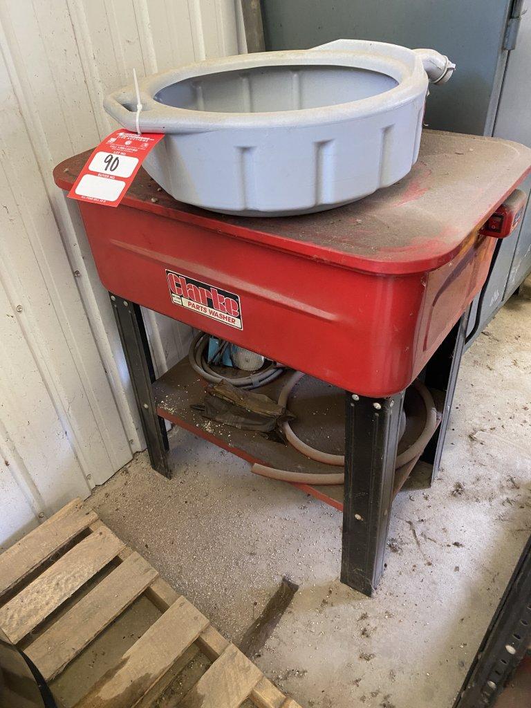 CLARKE PARTS WASHER AND OIL DUMP PAN