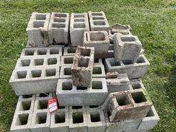 CINDER BLOCKS, 15-1/5'' X 5-1/2'' X 7-1/2'', APPROX. (90)