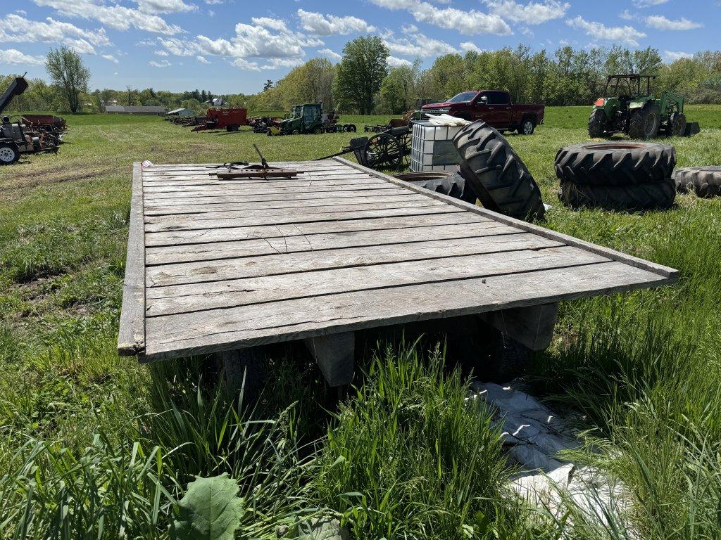 HAY WAGON, 1970, 15' X 8', CONTENTS NOT INCLUDED