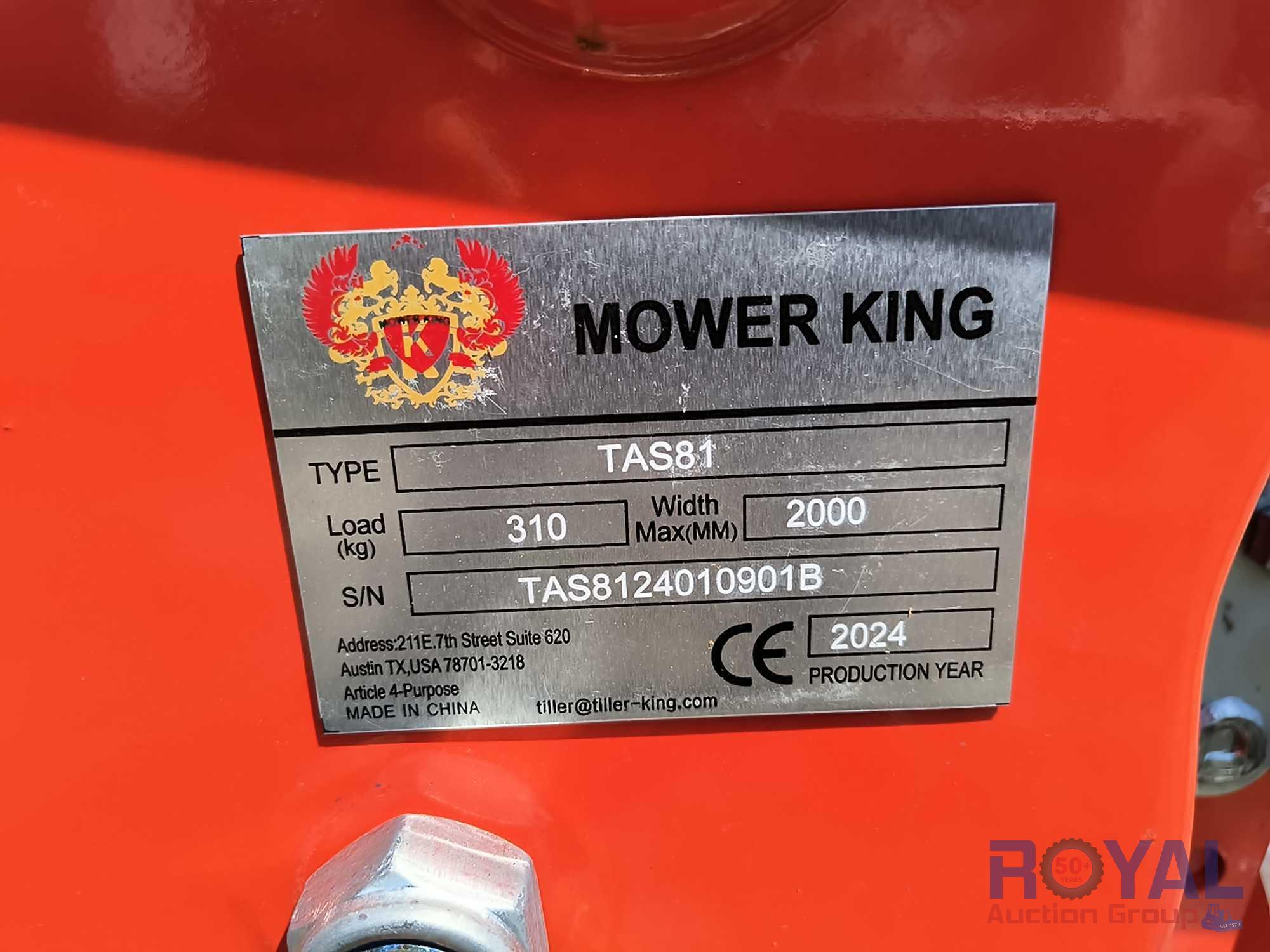 2024 Mower King TAS81 3-Point Hitch Rotary Tiller Attachment