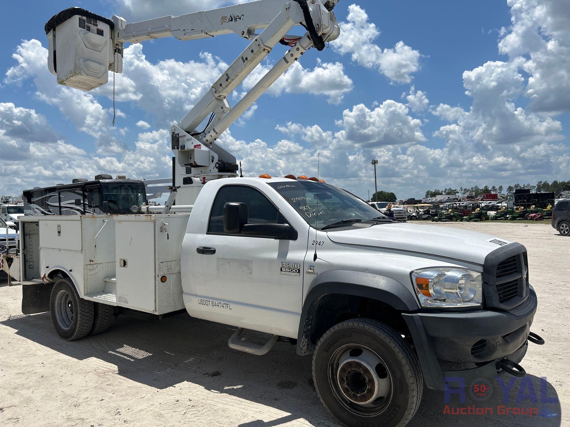 2009 Dodge Ram 4x4 Altec AT37-G Bucket Truck