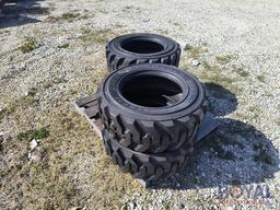 Lot Of 4 Unused 10-16.5 Skid Steer Tires