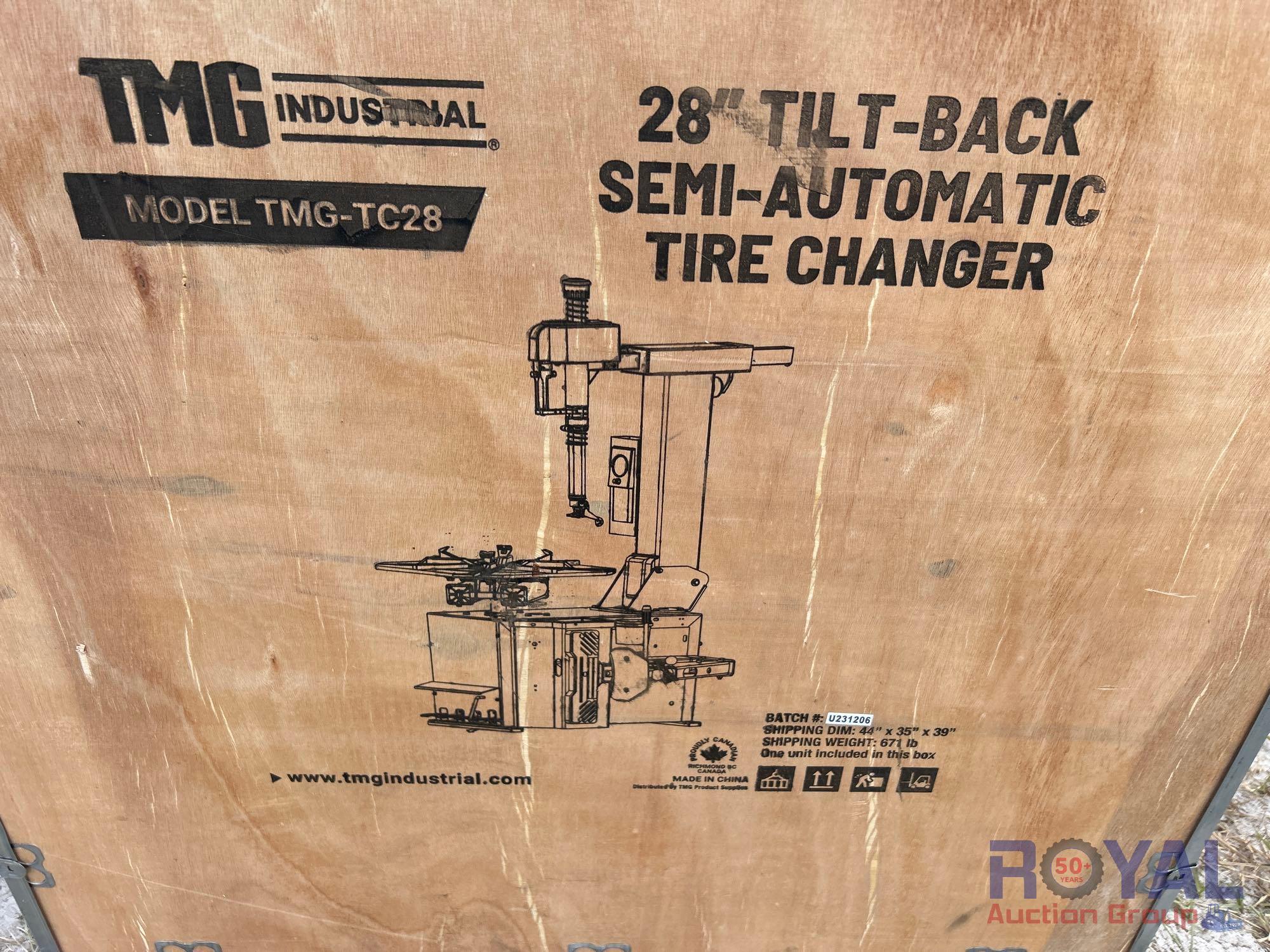 2024 TMG Industrial Tilt Back Tire Changer w/ Bead Blaster System