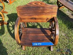 Wooden Wagon Wheel Chair