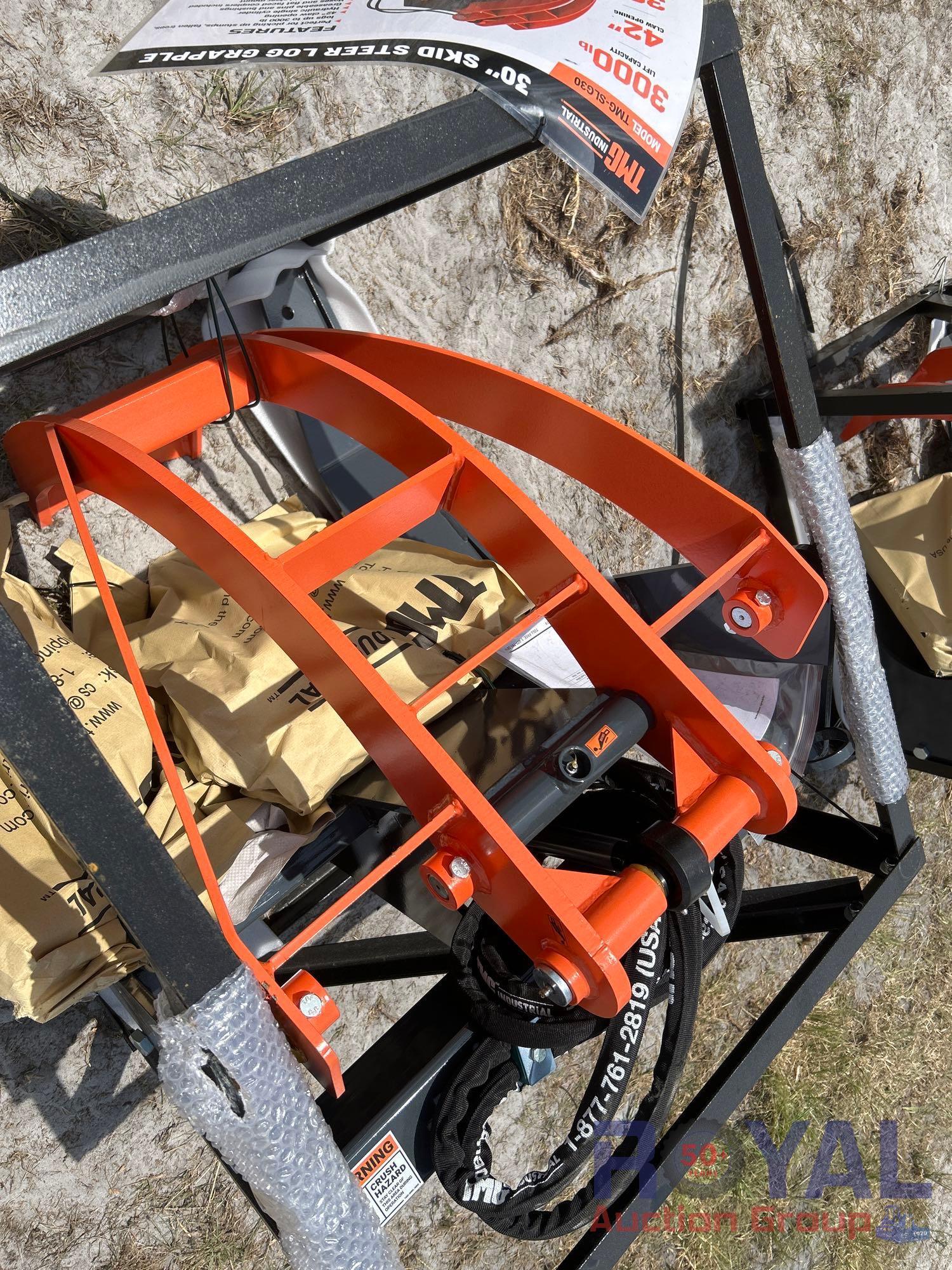 2024 TMG SLG30 30in Log Grapple Skid Steer Attachment