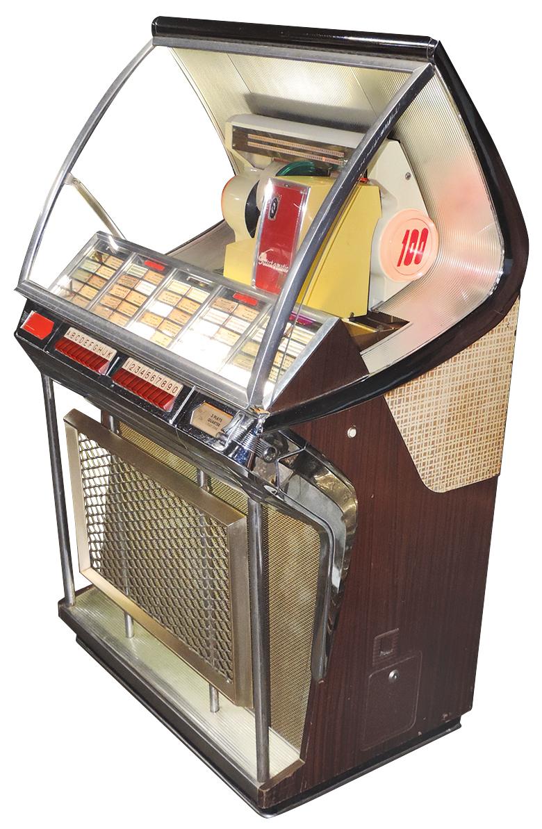 Coin-Operated Jukebox, Seeburg Selectomatic 100 w/metal grillwork, c.1955,