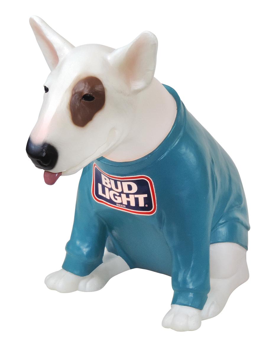 Breweriana Spuds Mackenzie Lightup Figure, blow mold plastic of the Budweis