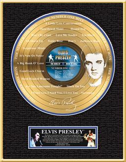 ELVIS PRESLEY ''The Number One Hits'' Etched Gold LP