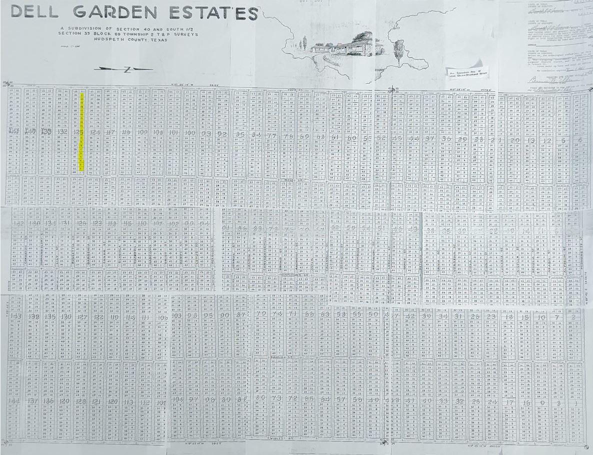 Dell Garden Estates Lot Hudspeth County Texas Great Land Use Options! Low Monthly Payments!