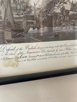 framed British battle poster - upstairs