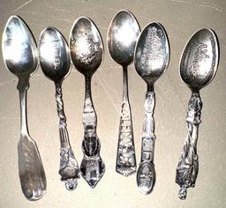 5- marked sterling spoons