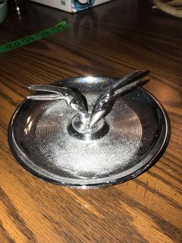 Vintage Hamilton Chrome Bird Ashtray trinket dish