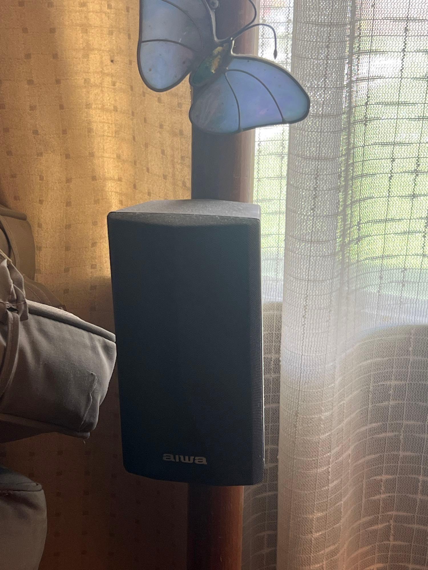 Stereos and speakers around the living room