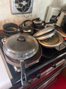 pots and pans in kitchen