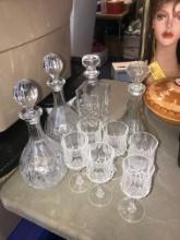 4- decanters/ 6 glasses