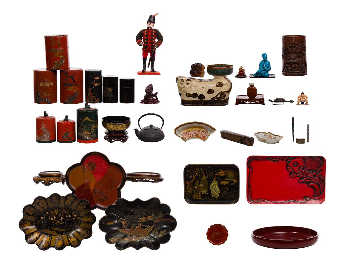 Asian Decorative Object Assortment