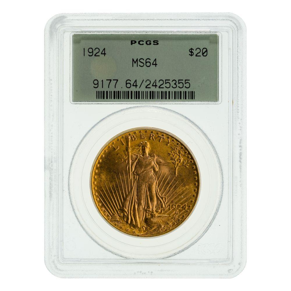 1924 $20 Gold MS-64 PCGS